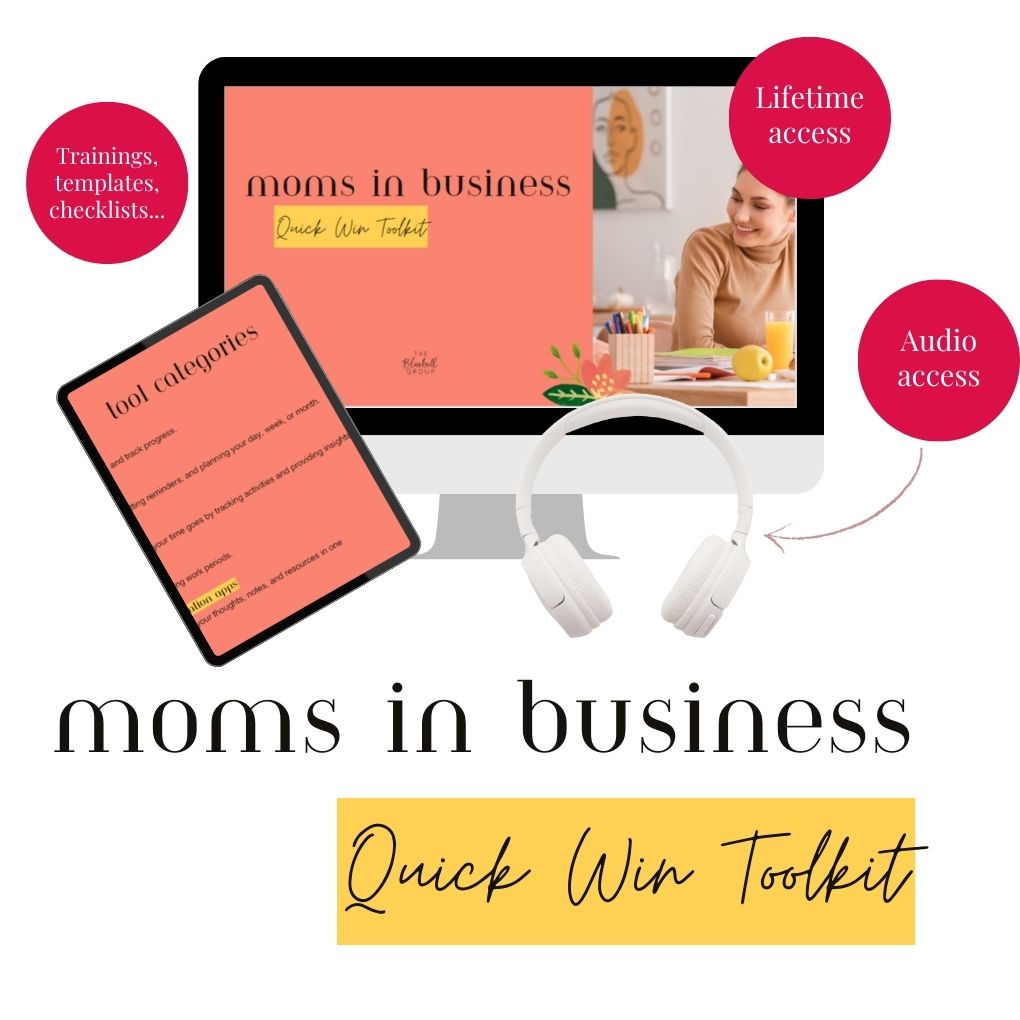 Moms in Business Quick Win Toolkit Mockups - Olivia Radcliffe