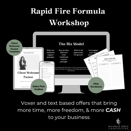 Rapid Fire Formula Workshop - Michelle DeNio