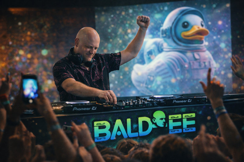 DJ BALD-EE IN ACTION
